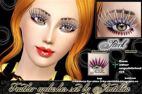 Sintikliasims Feather Eyelashes Set By Ts3 Downloads