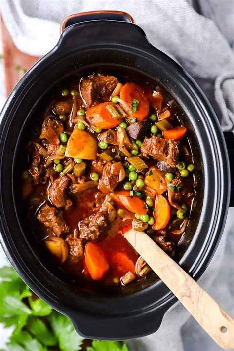 Crock Pot Beef Stew Recipe Savory Nothings