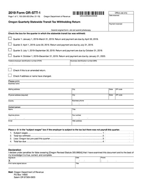 You gain access to many options with several choices to fit your specific needs. 2019 Form OR OR-STT-1 Fill Online, Printable, Fillable, Blank - PDFfiller