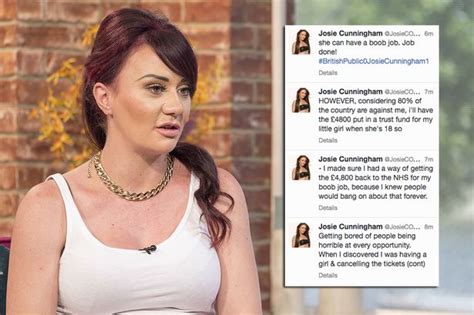 Josie Cunningham Giving Nhs Boob Job Money To Unborn Daughter For Her