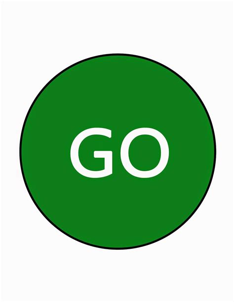 6 Best Images Of Printable Go Sign Stop And Go Signs Printable Free