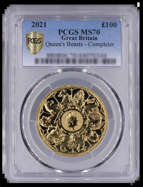 Graded 2021 Queens Beast The Completer 1oz Gold Coin Ms70 Buy Bullion