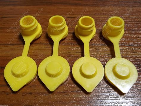 4 Pack Yellow Vent Caps Gas Fuel Can Breather Midwest Blitz Wedco Briggs Scepter