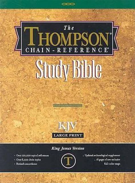 Thompson Chain Reference Bible Kjv Large Print 9780887071553 Boeken