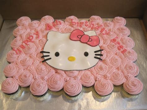Hello Kitty Cupcake Cake For Everlys 2nd Birthday Hello Kitty