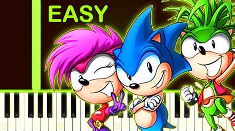 Sonic Underground Theme Easy Piano Tutorial Youtube