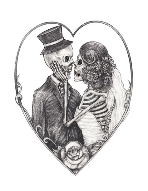 Skull Wedding Stock Illustrations 727 Skull Wedding Stock