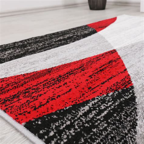 Vimoda teppich geometrisches muster meliert in grau weiß schwarz und rot, maße:120 x 170 cm günstig auf amazon.de: Designer Wohnzimmer Teppich, Geometrisches Muster, Meliert ...