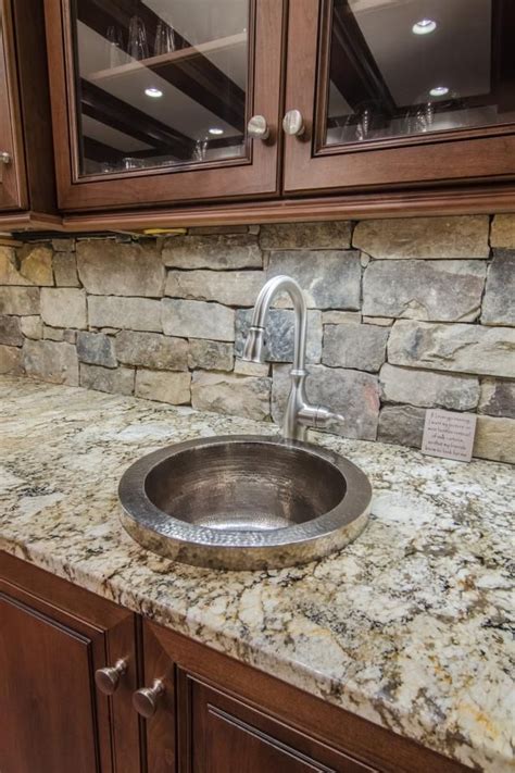 15 Stunning Kitchen Backsplashes Stone Backsplash Kitchen Farmhouse