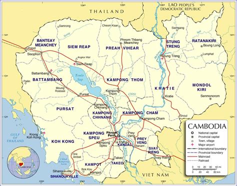 Cambodia Road Map Map Of Cambodia Road South Eastern Asia Asia