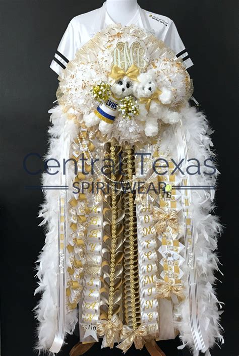 Senior Homecoming Mum With Dressed Bear And Bling By Central Texas