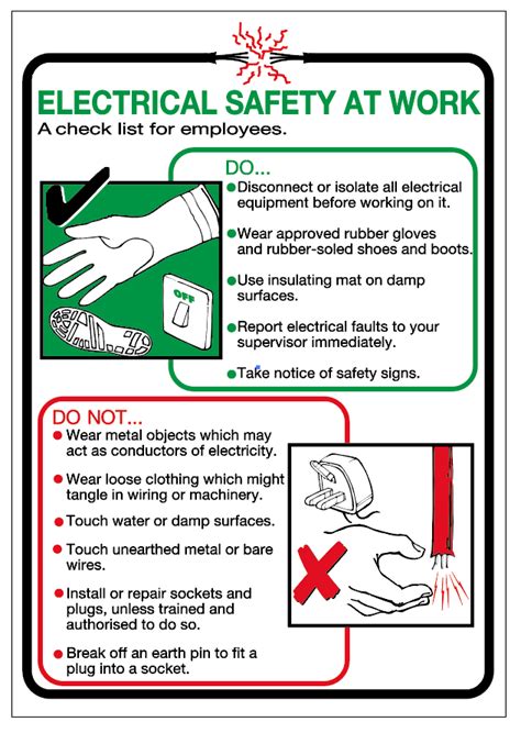 Safety At Work Electricity Safety Posters Reece Safety