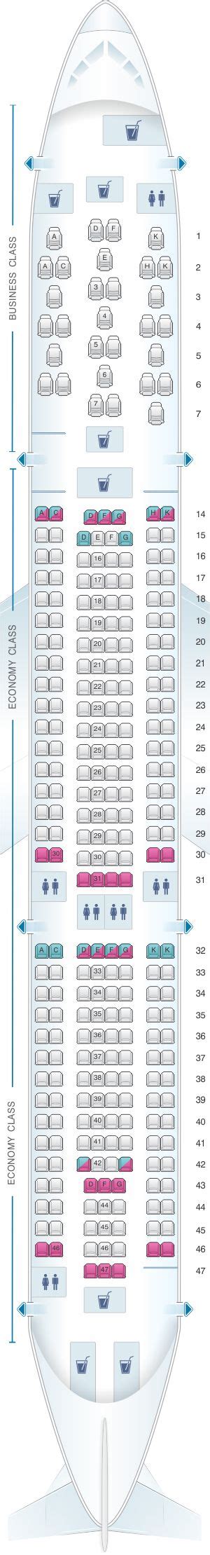 Seat Map Brussels Airlines Airbus A330 300 Hawaiian Airlines