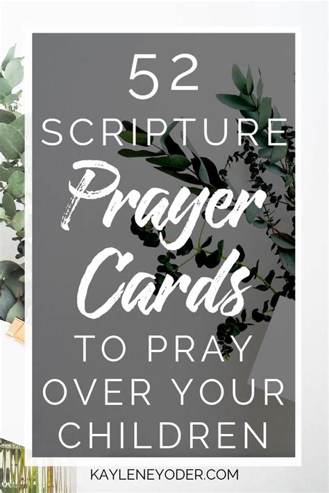 Scripture Prayer Cards To Pray Over Children Kaylene Yoder