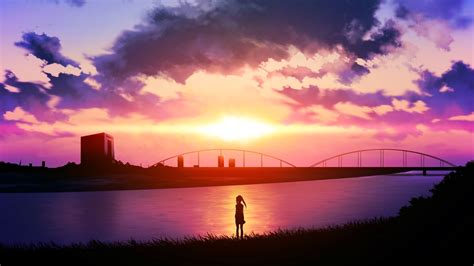 Sunset Scenic Anime Scenery Wallpaper Anime Scenery