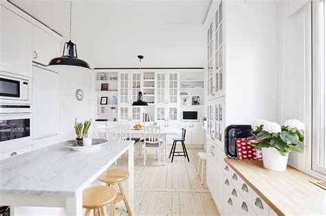 Lovely White Kitchen Scandinavian Country Style Design Inredning