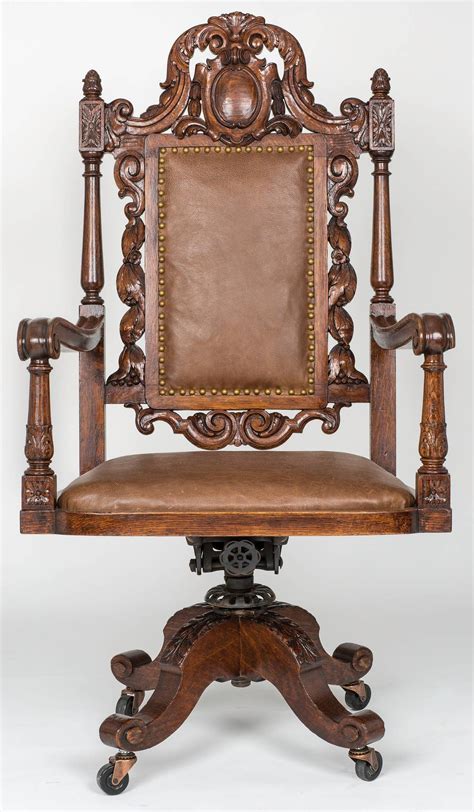 Looking for an executive leather desk chair? ~ Large Executive Leather Swivel Desk Chair ~ 1stdibs.com ...