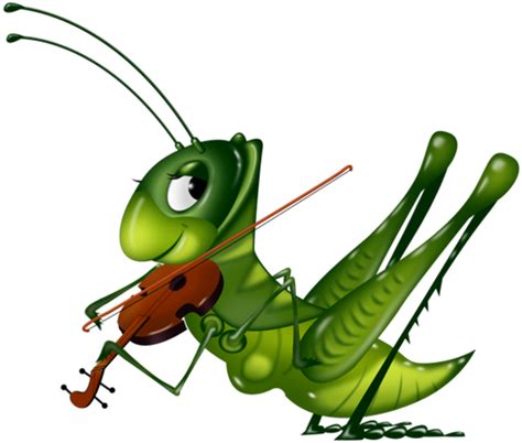 Insects Clipart Garden Insect Grasshopper Playing Violin Png