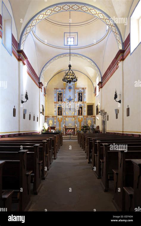 Interior Of The Church At Mission San Jose In San Antonio Texas Usa