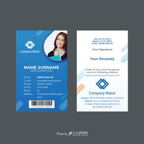 Template Design Id Card File Cdr Coreldraw Logo Vector Images And
