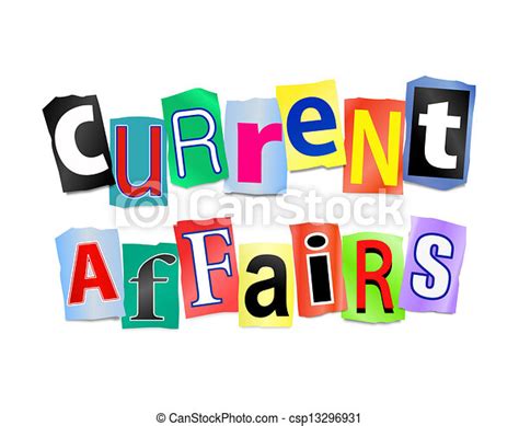 Current Affairs Concept Illustration Depicting Cutout Printed Letters