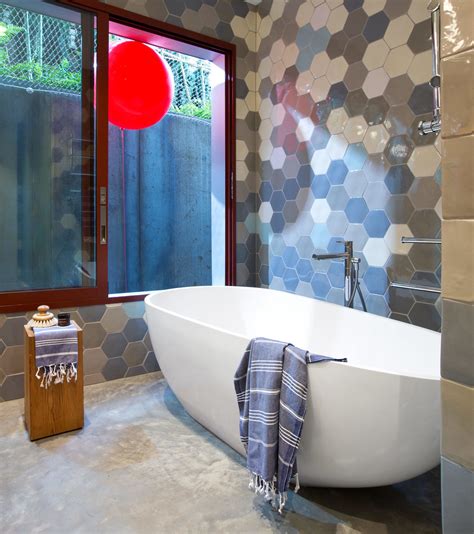 One Home Three Bathrooms Each With An Awesome Way To Use Tile Dwell