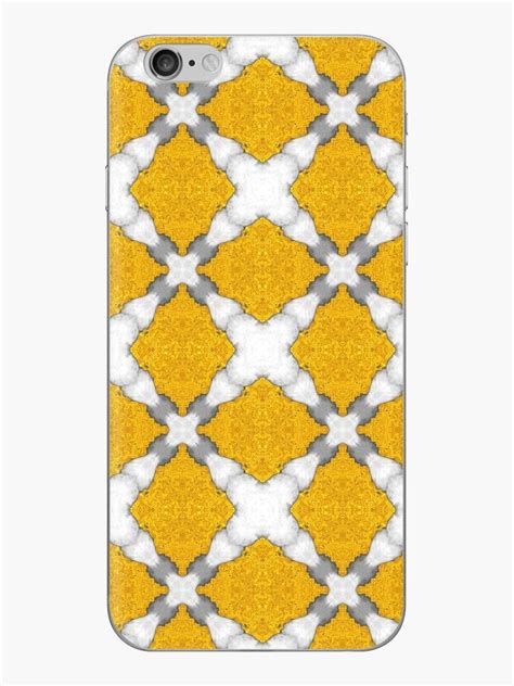 Geometric Gold And White Pattern Iphone Skin By Sully Boutique