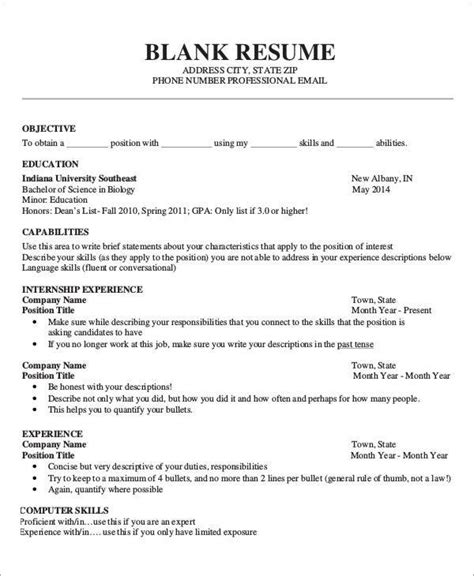 Editable in word or pages. Printable Resume Template - 35+ Free Word, PDF Documents ...