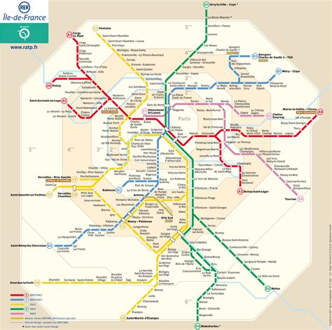 Rer Paris Plan Metro Paris Plan De Paris