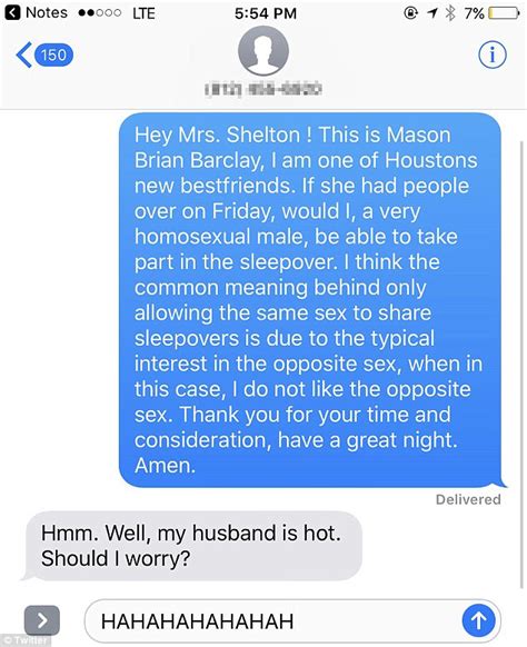 Mom Responds To Gay Teens Sleepover Request On Twitter Daily Mail Online