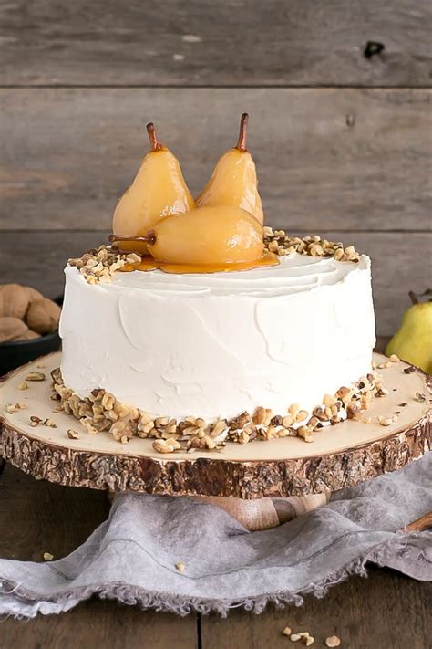 This Pear Walnut Cake With Honey Buttercream Is Incredibly Moist And