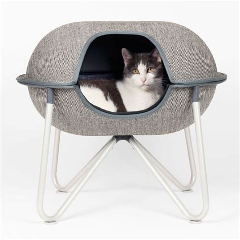 Hepper Pod Cat Tower And Enclosed Cat Bed Cave Washable Design Cat