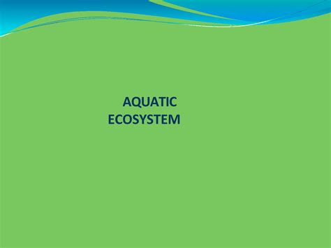 Solution Aquatic Ecosystem Studypool
