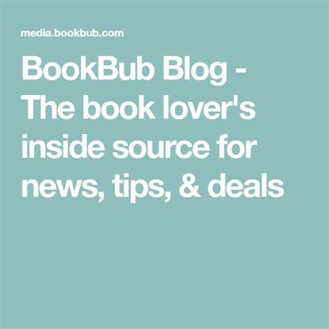 Bookbub Blog The Book Lovers Inside Source For News Tips And Deals
