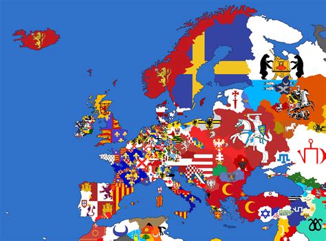 Map Of Europe In 1444 Drawn By Hand Using Photoshop Elements 12 Reu4