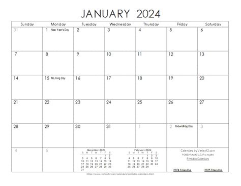 2024 Printable Calendar One Page Printable World Holiday