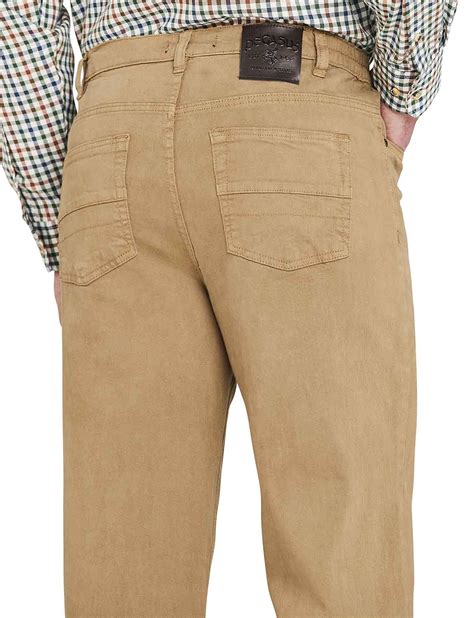 Pegasus Mens Twill Stretch Jeans With Side Elastic Waist Chums