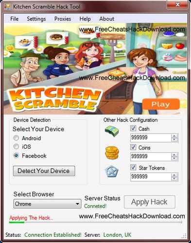 Join our community, download free working cheats for popular online games. Kitchen Scramble Cheat Cash Coins Star Tokens Hack ...