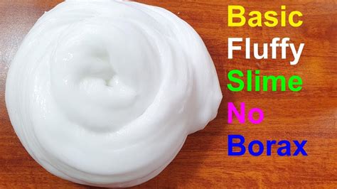 Basic Fluffy Slime Diy Fluffy Slime Basic No Glue Youtube