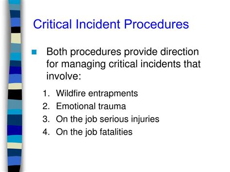 Ppt Critical Incident Procedures Powerpoint Presentation Free