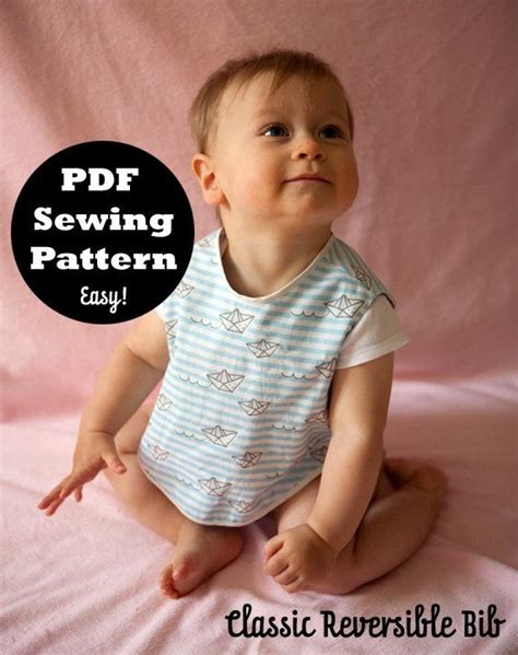 Pdf Sewing Pattern Baby Bib Retro Pinafore Look 6 M Etsy Baby