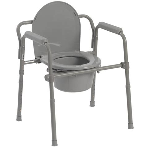 Folding Bed Side Commode Portable Toilet Seat Bucket Container Adult