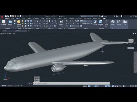 Air Plan Boeing 737 Airbus 3D Modeling Practise Timelape Using AutoCAD
