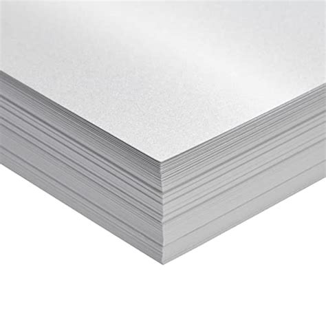 96 Sheets Pearl White Shimmer Cardstock Metallic Paper For Scrapbook