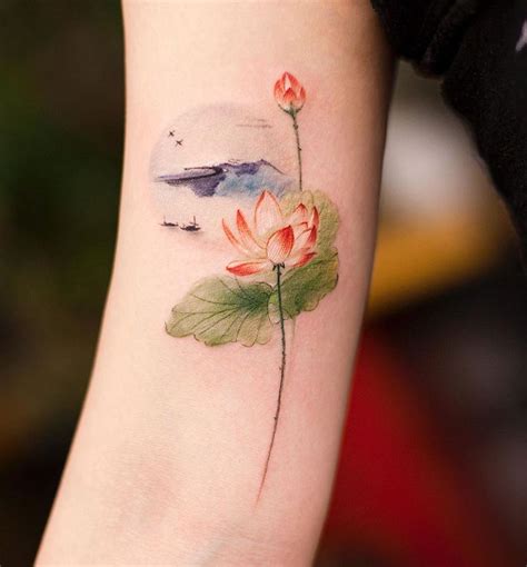 26 Lotus Flower Tattoo Designs And Meanings Peaceful Hacks In 2020