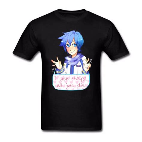 Vocaloid T Shirt Men Kaito Bubu Anime Mens T Shirts Clothes Cotton