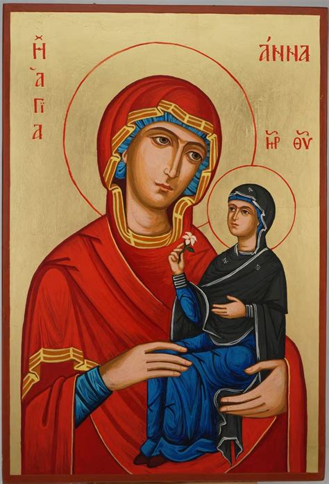 Saint Anne And Mary Large Orthodox Icon Blessedmart