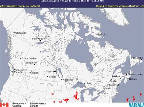 The map shows the history of lightning strikes from 1986 to 1995. Lightning kills and injures, warns government - RCI | English