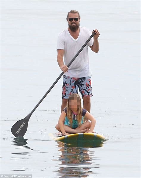 leonardo dicaprio enjoys day of paddleboarding with pal s daughter daily mail online