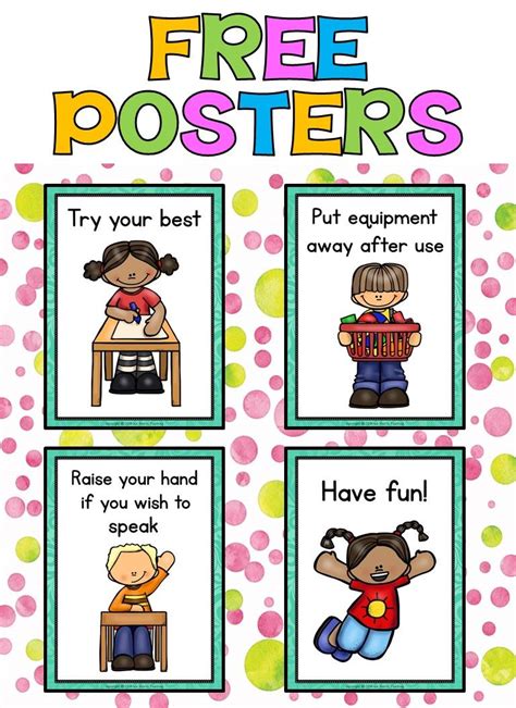 Editable Classroom Rules Posters Free Classroom Rules Poster